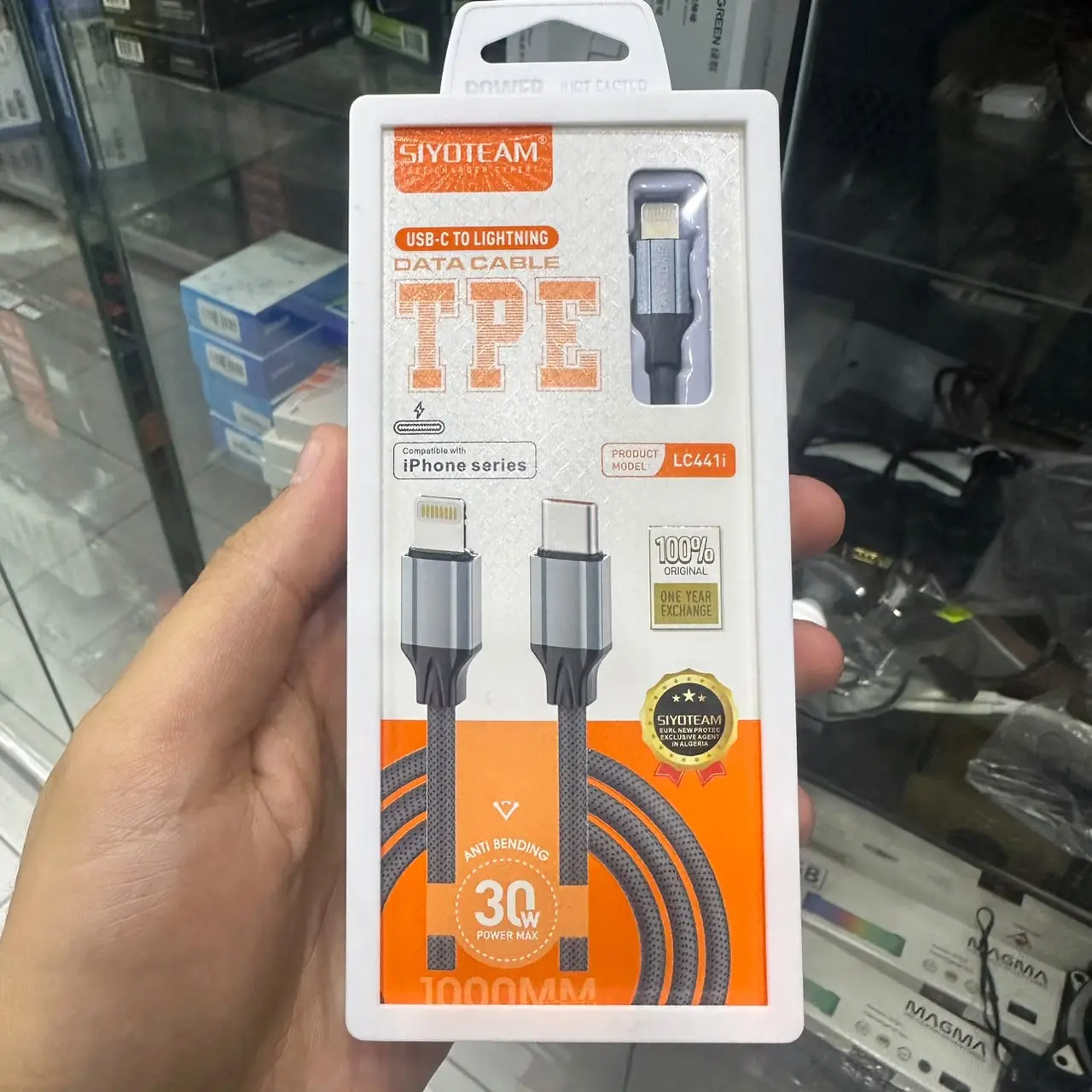 CABLE LDNIO SIYOTEAM LC441I USB TYPE C TO IPHONE LIGHTNING 30W
